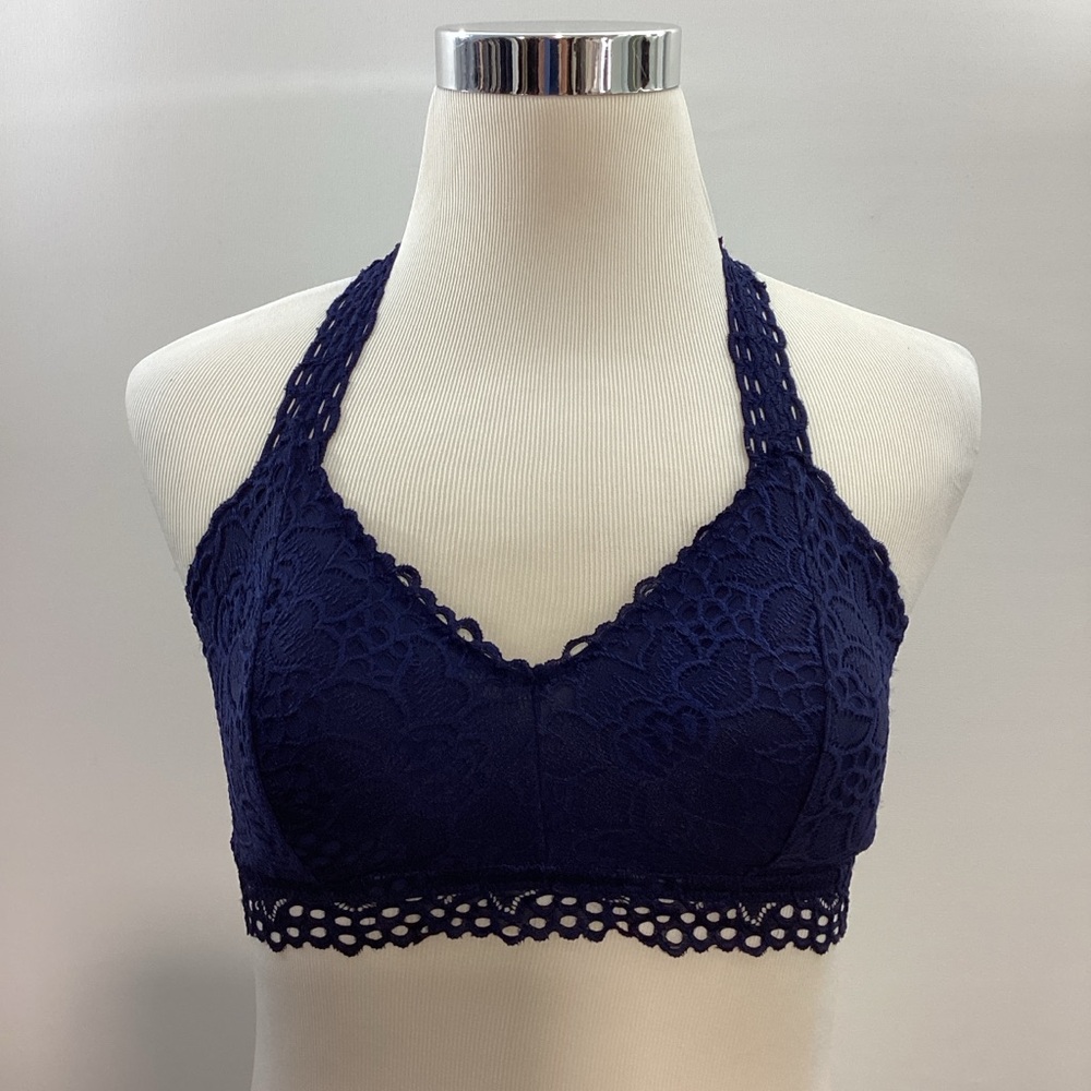 Maurices Lace Racerback Bandeau - Dark Blue Feminine Intimates Bra Size L